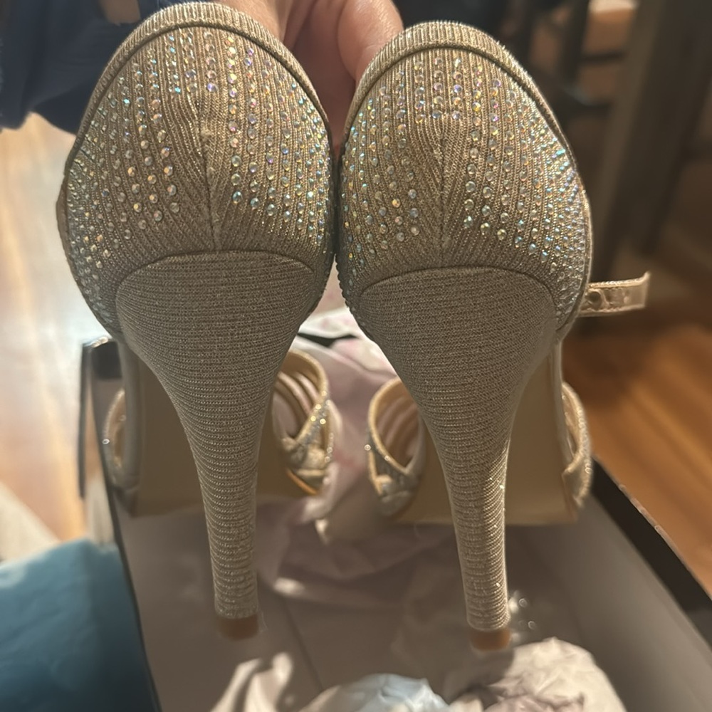 “Bella Marie” Rhinestone Heels - Picture 5 of 5